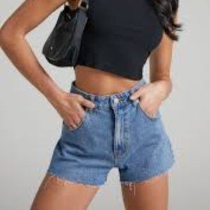 955 denim shorts high waist sz 7